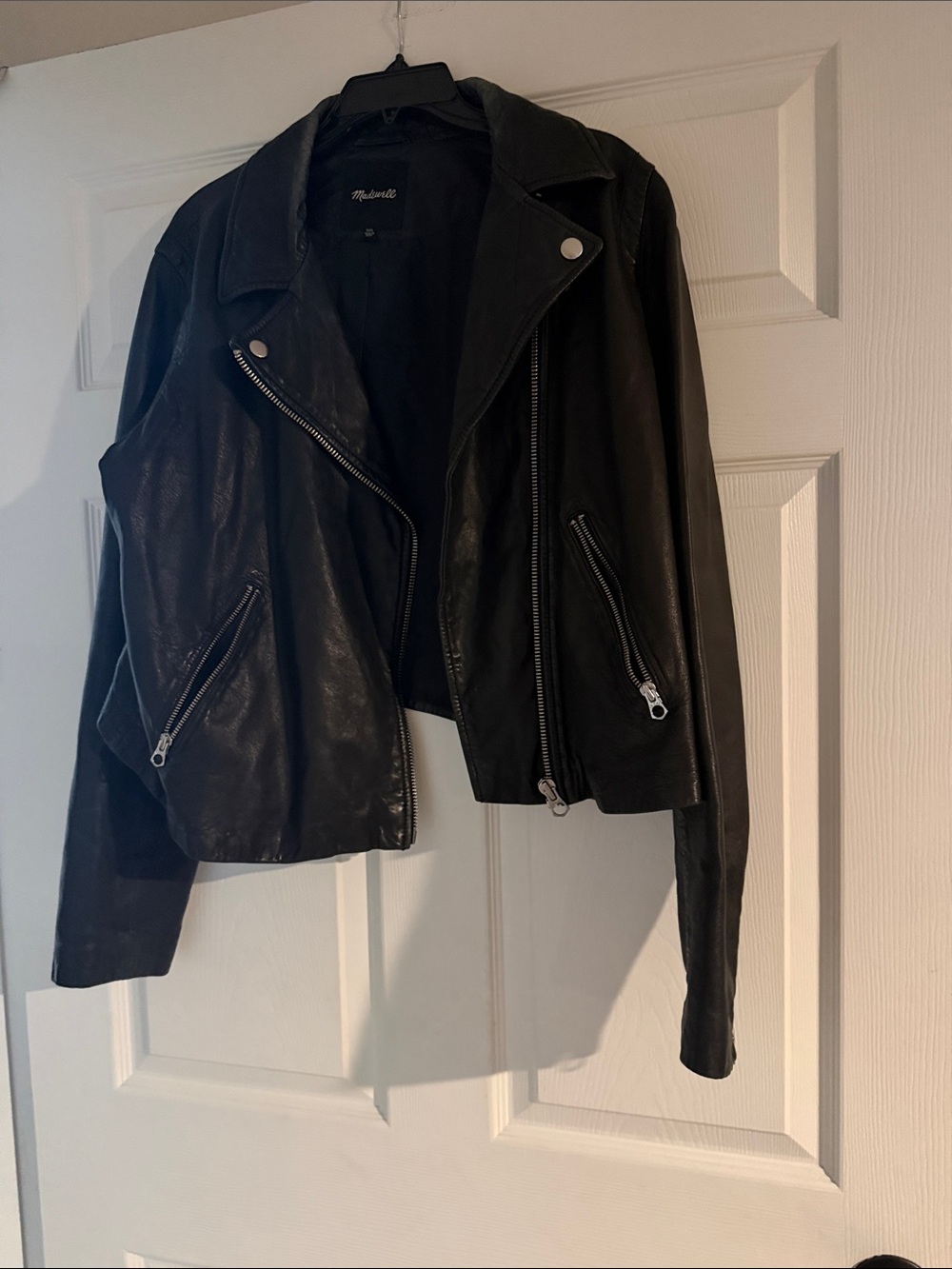 Madewell Black  Leather Moto Jacket